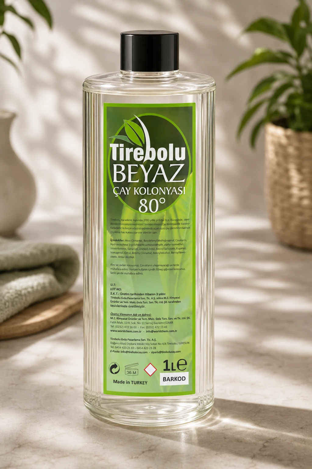 Tirebolu Beyaz Çay Kolonyası 1L